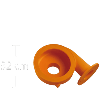 Dual Material Desktop 3D Printers orange trumpet sample