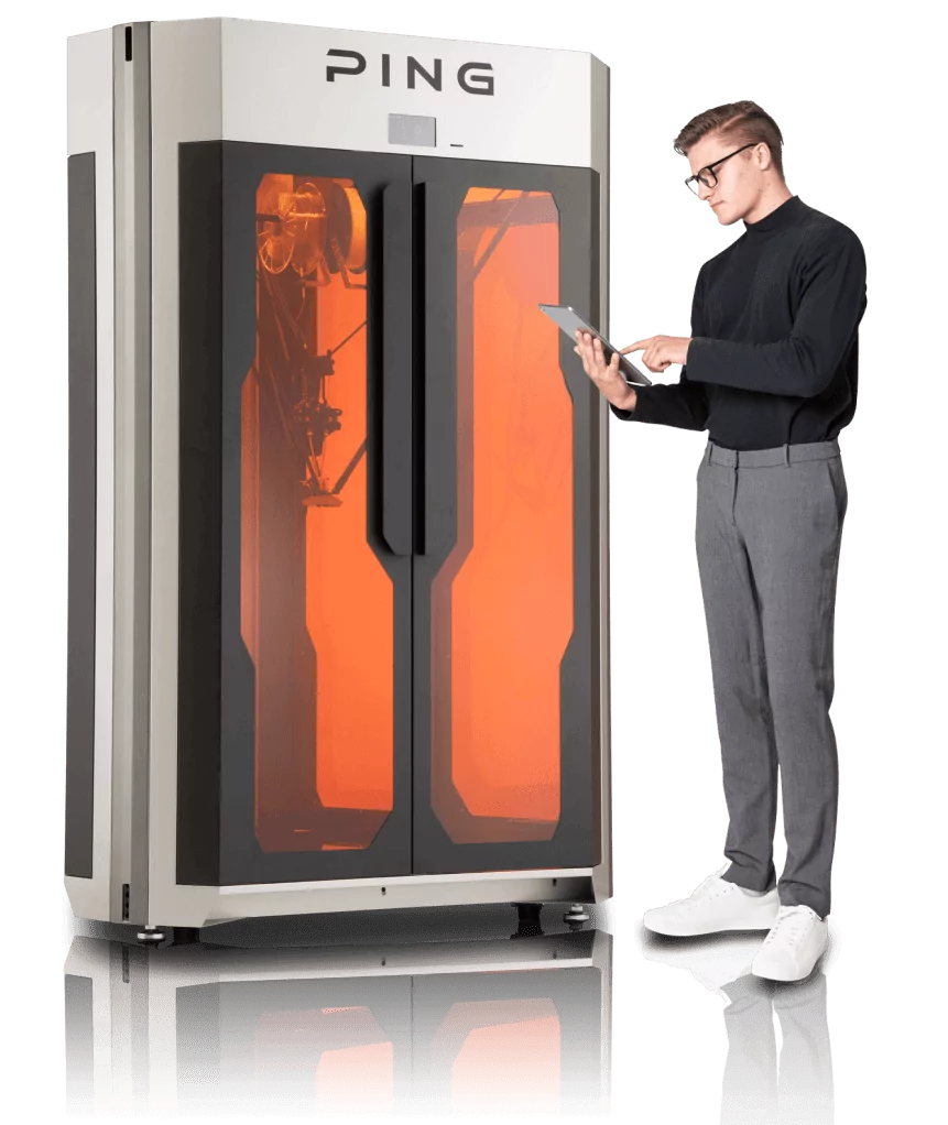 Dual Material 3D Printers man and machine